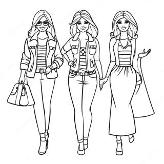 Sik Kiyafetli Barbie Moda Ikonu Boyama Sayfasi 116209-51634