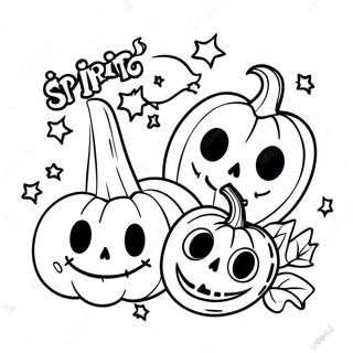 Renkli Spirit Halloween Logosu Boyama Sayfasi 116259-51666