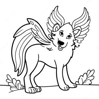 Buyulu Kanatli Kurt Boyama Sayfasi 116287-51693