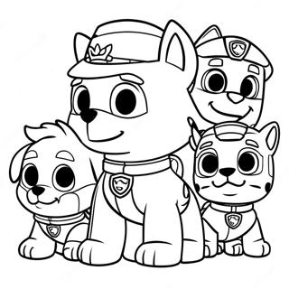 Rocky Paw Patrol Arkadaslariyla Boyama Sayfasi 116389-51765