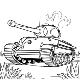 Vintage Ii Dunya Savasi Tanki Boyama Sayfasi 116415-51785