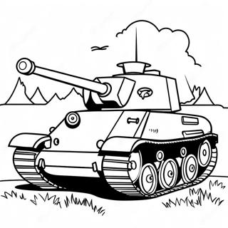 Vintage Ii Dunya Savasi Tanki Boyama Sayfasi 116415-51786