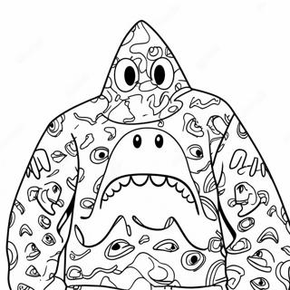 Bape Kopekbaligi Kapusonlu Boyama Sayfasi 116467-51989