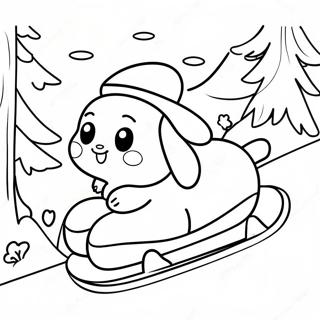 Cinnamoroll Kayak Yaparken Boyama Sayfasi 116827 52279