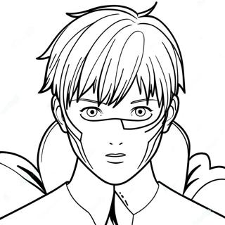 Ken Kaneki Tek Goz Ile Boyama Sayfasi 116853-52297