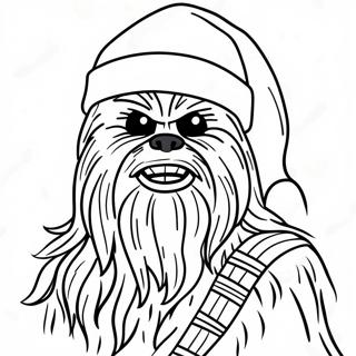 Santa Sapkasi Takmis Chewbacca Boyama Sayfasi 116927-52348
