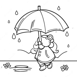 Renkli Nisan Yagmurlari Boyama Sayfasi 117235 52584