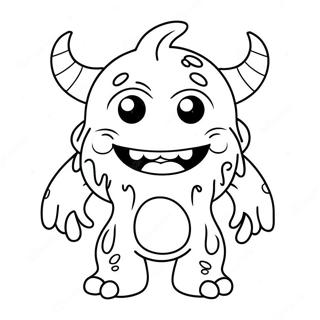 Sevimli Cizgi Film Canavari Boyama Sayfasi 117339 52662