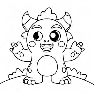 Sevimli Cizgi Film Canavari Boyama Sayfasi 117339 52663