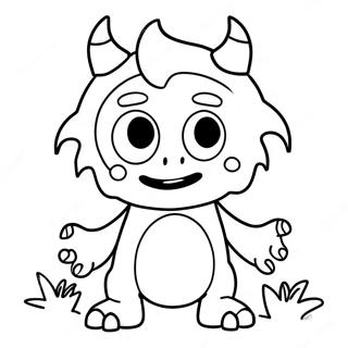 Sevimli Cizgi Film Canavari Boyama Sayfasi 117339 52664