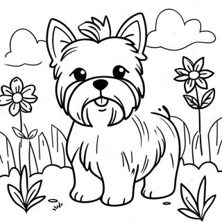 Gerçekçi Yorkie Boyama Sayfaları