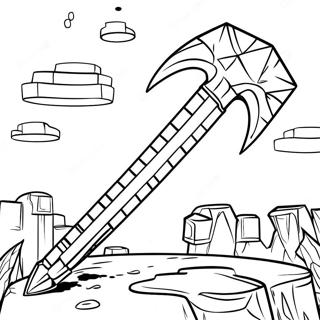 Minecraft Kurek Aletinin Aksiyon Boyama Sayfasi 118141-53278