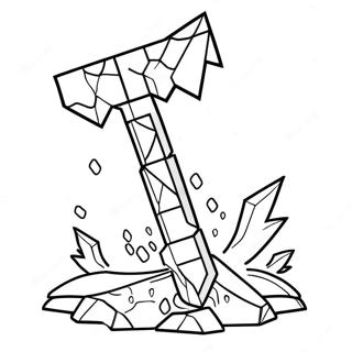 Minecraft Kurek Aletinin Aksiyon Boyama Sayfasi 118141-53279