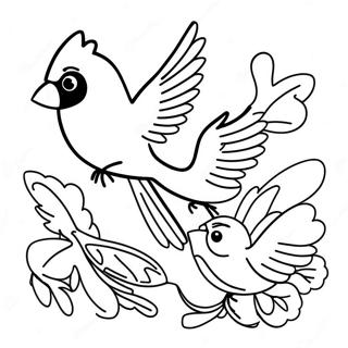 Ucan Renkli Kardinaller Boyama Sayfasi 118371-53453