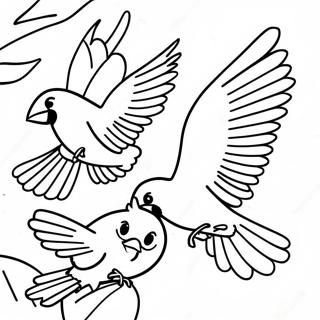 Ucan Renkli Kardinaller Boyama Sayfasi 118371-53454