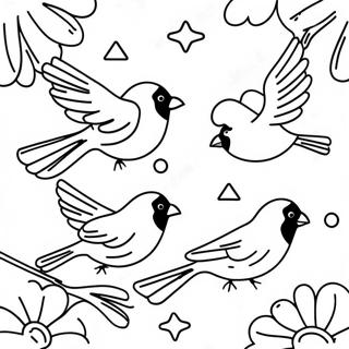 Ucan Renkli Kardinaller Boyama Sayfasi 118371-53455