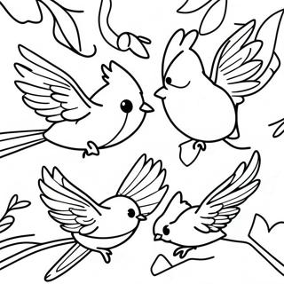 Ucan Renkli Kardinaller Boyama Sayfasi 118371-53566