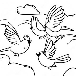 Ucan Renkli Kardinaller Boyama Sayfasi 118371-53567