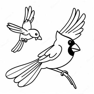 Ucan Renkli Kardinaller Boyama Sayfasi 118371-53568