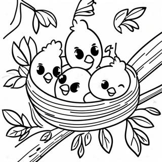 Agaclarda Yuvalanan Kardinaller Boyama Sayfasi 118374-53578