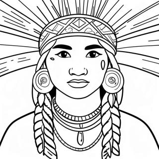 Geleneksel Yerli Halklar Gunu Sanati Boyama Sayfasi 118705-53830