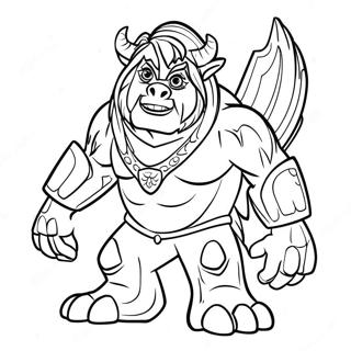 Troll Avcilari Buyulu Yaratiklar Boyama Sayfasi 118833-53929