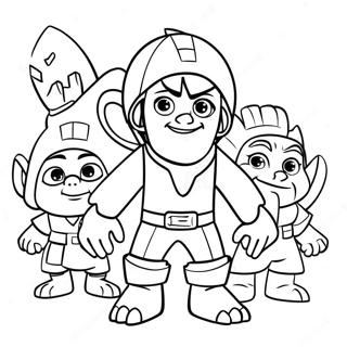 Troll Avcilari Buyuleyici Karakterler Boyama Sayfasi 118835-53938