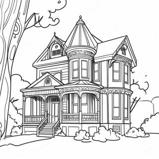 Renkli Viktorya Donemi Evi Boyama Sayfasi 118861 53957