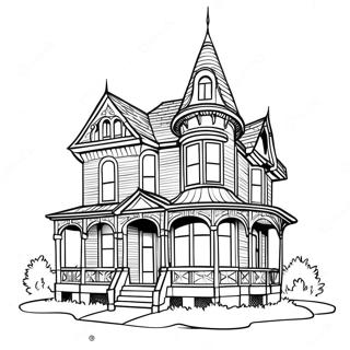 Renkli Viktorya Donemi Evi Boyama Sayfasi 118861 53959