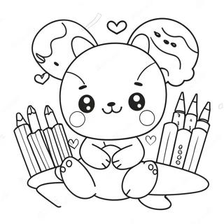 Kawaii Sevimli Doodle Boyama Sayfasi 118882-53964