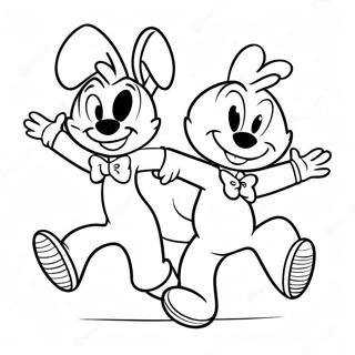 Animaniacs Cilgin Dans Boyama Sayfasi 119168 54198