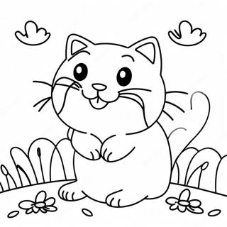 Mutlu Kedi Uykusu Poppy Playtime Boyama Sayfasi 119400-54377