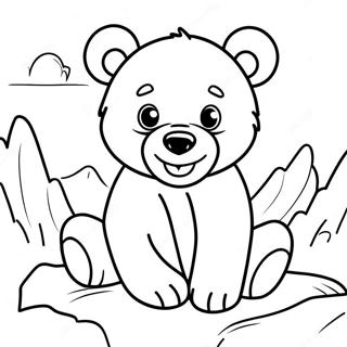 Sevimli Ayi Yavrusu Boyama Sayfasi 119991 54831