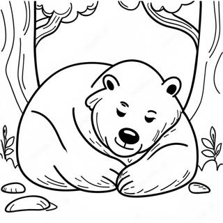 Uykulu Ayi Sekerleme Boyama Sayfasi 119994-54841