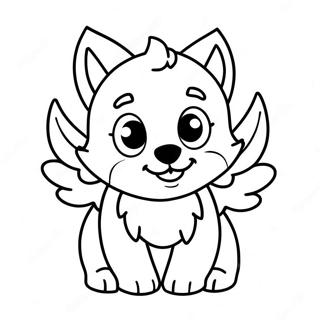 Renkli Kanatli Sevimli Bebek Kurt Boyama Sayfasi 120938-55569