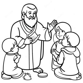 Havari Pavlusun Cocuklara Ogretmesi Boyama Sayfasi 121094 55889