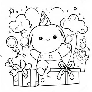 Heyecanli Mutlu 2 Dogum Gunu Hediyeleri Boyama Sayfasi 122867 57306