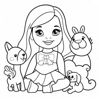 Sevimli Hayvanlarla Bibble Barbie Boyama Sayfasi 122944-57366