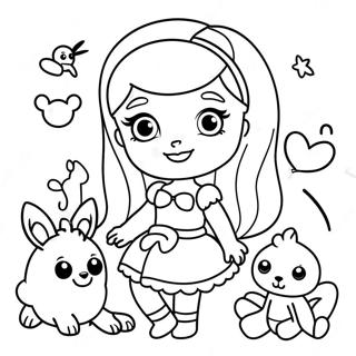 Sevimli Hayvanlarla Bibble Barbie Boyama Sayfasi 122944-57368