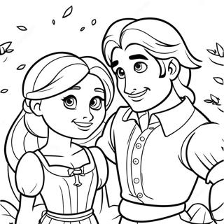 Maceraci Rapunzel Ve Flynn Boyama Sayfasi 122993 57396