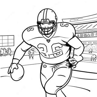 Broncos Oyuncusu Touchdown Atarken Boyama Sayfasi 123095-57480