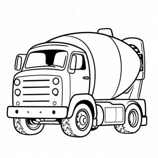 Gulen Yuzlu Sevimli Cimento Kamyonu Boyama Sayfasi 123252 57606