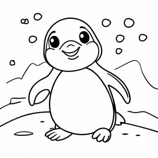 Karda Oynayan Penguen Boyama Sayfasi 123429-57736