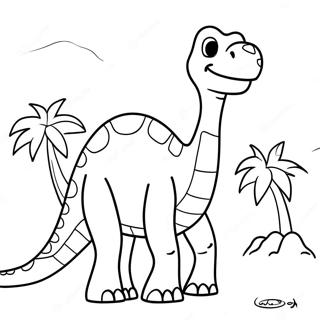 Brontosaurus Boyama Sayfaları