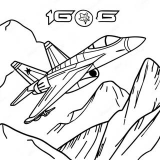 F18 Savas Ucagi Daglarin Uzerinde Ucuyor Boyama Sayfasi 123587-57862
