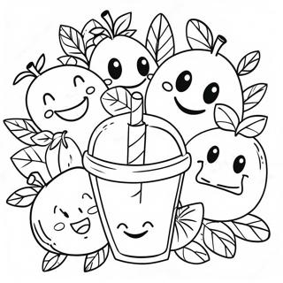 Saglikli Beslenen Parlak Gulumseyen Yuzler Boyama Sayfasi 123844-58064