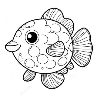 Sevimli Puffer Baligi Su Altinda Boyama Sayfasi 124200-58427