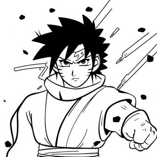 Sasuke Uchiha Savasta Boyama Sayfasi 124355-58545