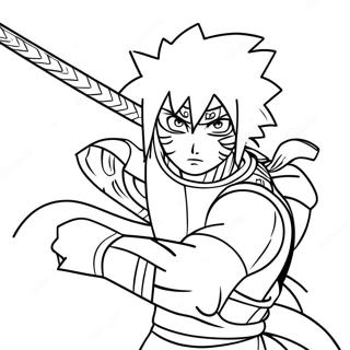 Sasuke Uchiha Savasta Boyama Sayfasi 124355-58546