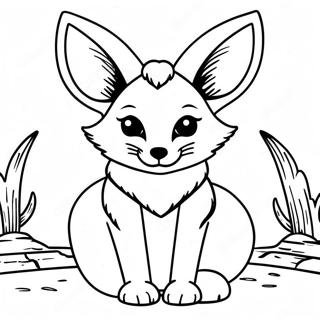 Fennec Tilkisi Boyama Sayfaları